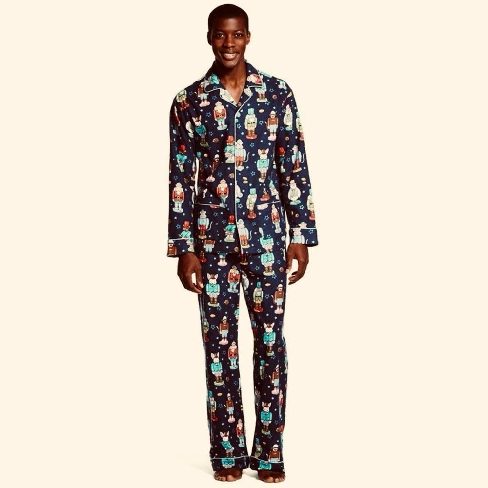 Nick & Nora Nutcracker Flannel Pajama Set Size Xl